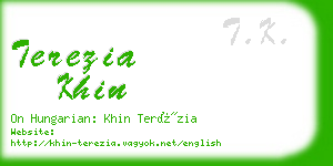 terezia khin business card